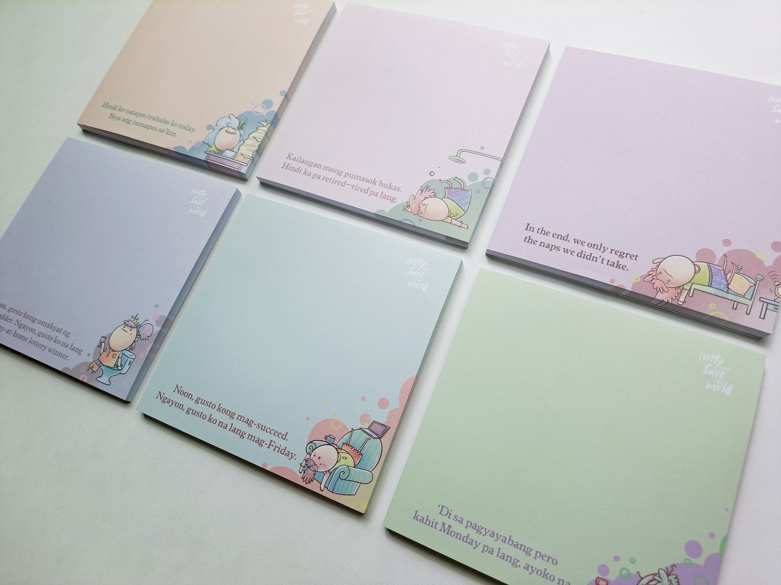 "Not retired—just tired" Notepads Bundle of 6