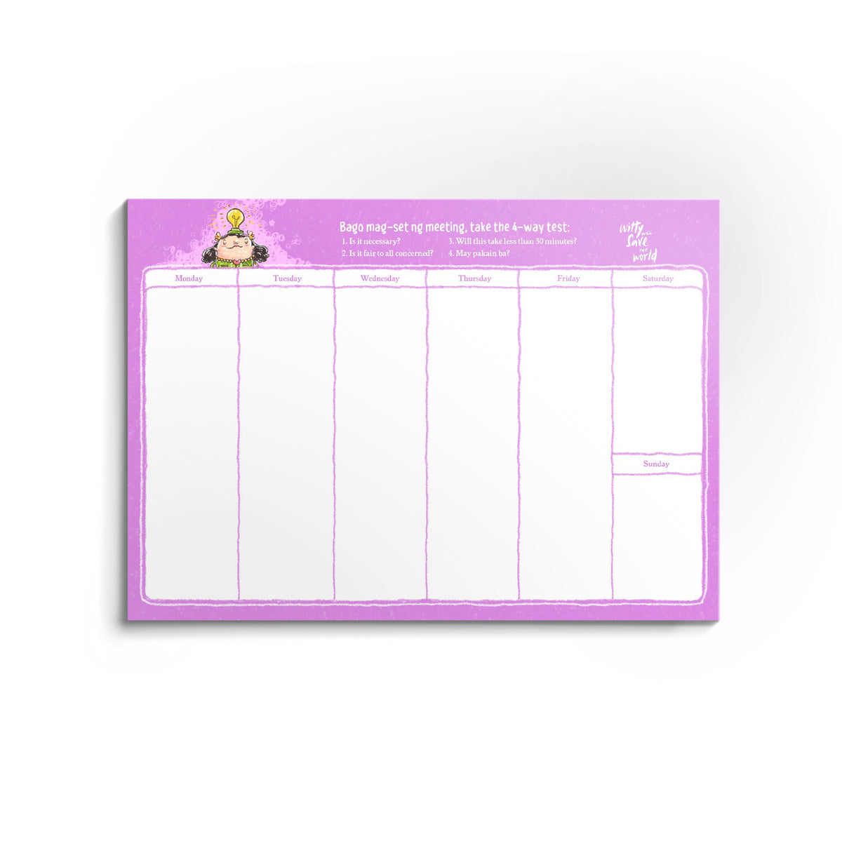 The "More Chances of Gising" Weekly Pad