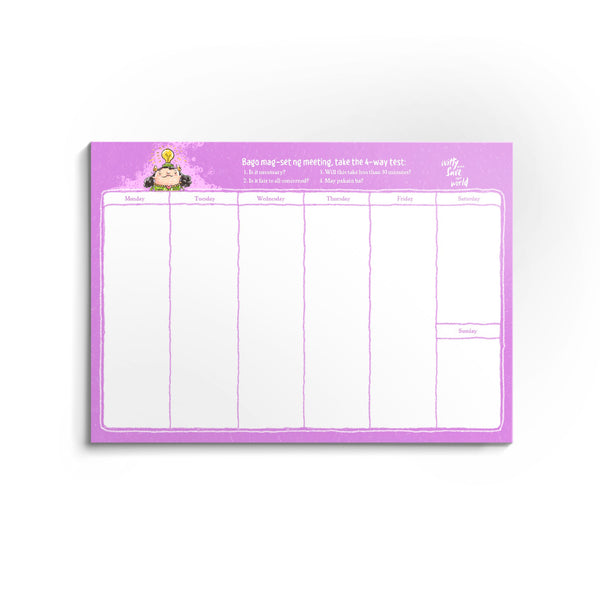 The "More Chances of Gising" Weekly Pad