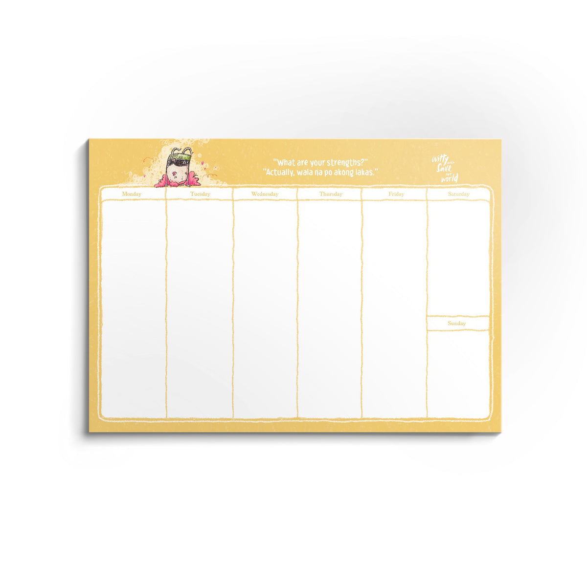 The "More Chances of Gising" Weekly Pad