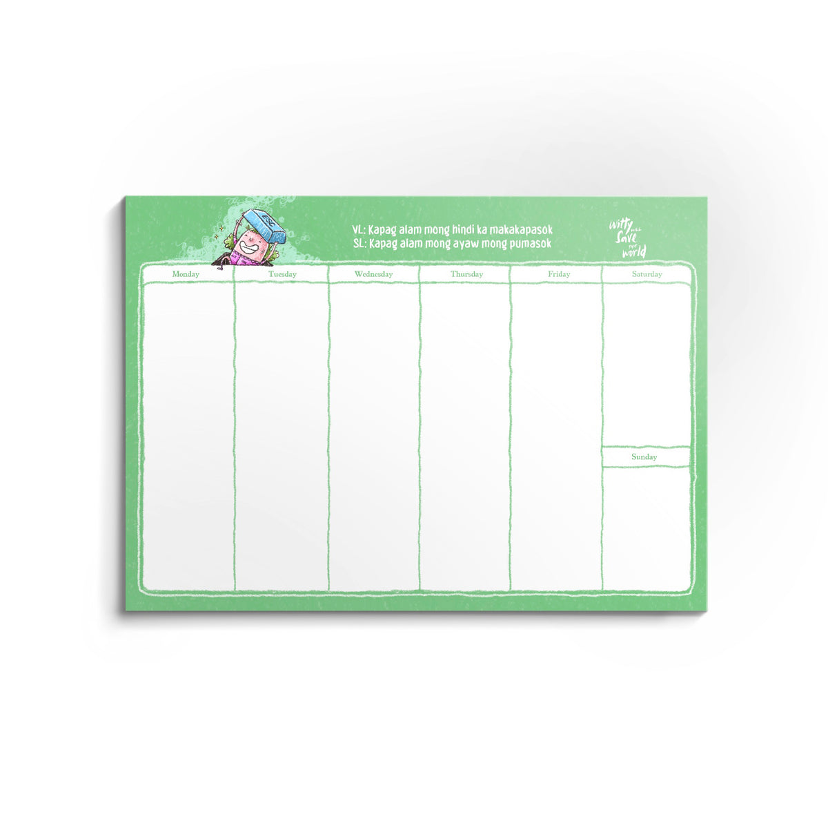 The "More Chances of Gising" Weekly Pad