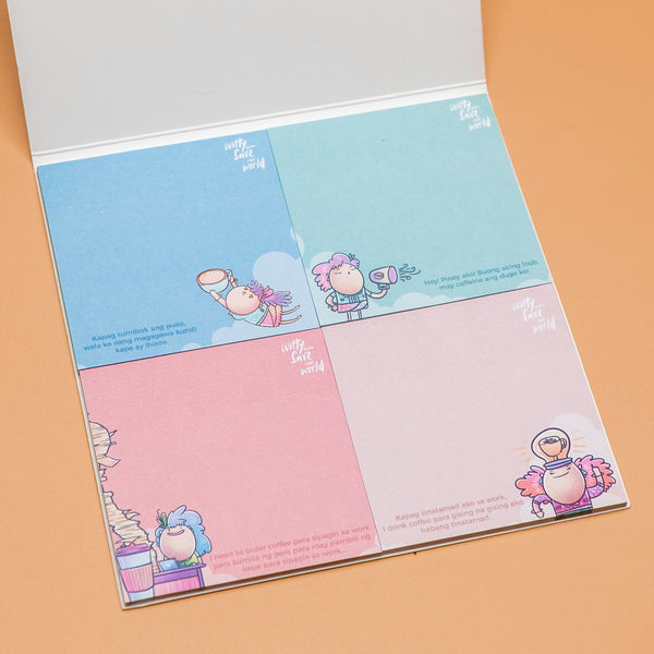 The “Kapag Tumibok ang Puso, Wala ka nang Magagawa Kundi Kape ay Ihinto.” Sticky Notes