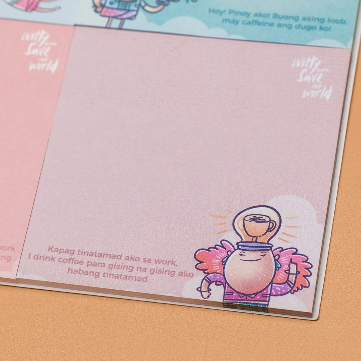 The “Kapag Tumibok ang Puso, Wala ka nang Magagawa Kundi Kape ay Ihinto.” Sticky Notes