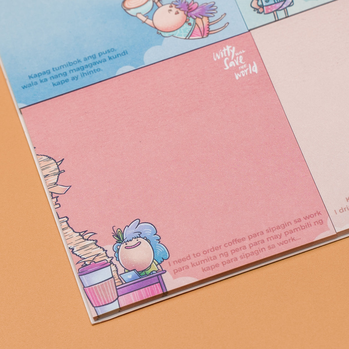 The “Kapag Tumibok ang Puso, Wala ka nang Magagawa Kundi Kape ay Ihinto.” Sticky Notes