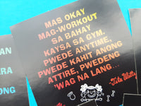The “Fitness is my weakness.” Sticker Set