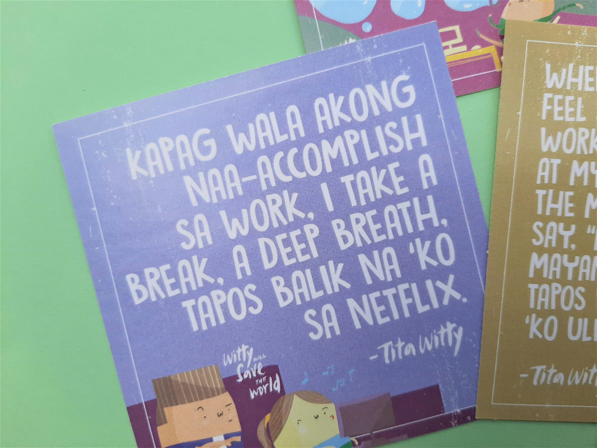 The "Trabaho lang, puro personalan." Sticker Set