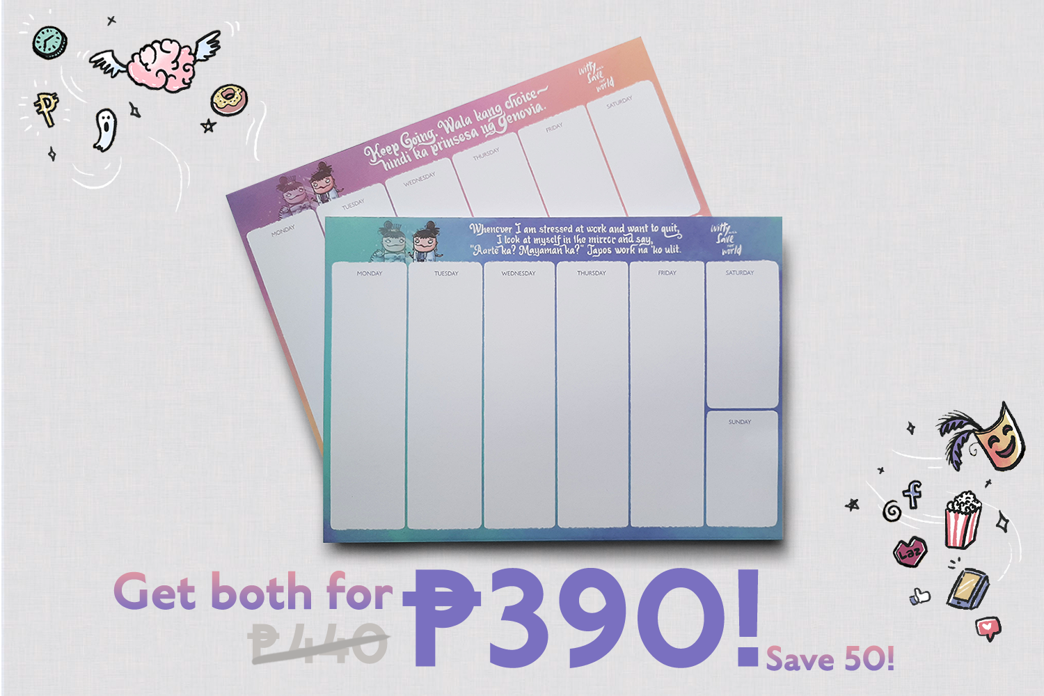 The Pampasipag Weekly Planner Pads